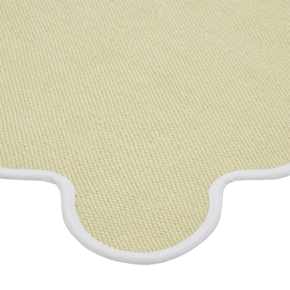 My Texas House 24x38 Yellow Scallop Indoor/Outdoor Layering Rug - Picture 3 of 6